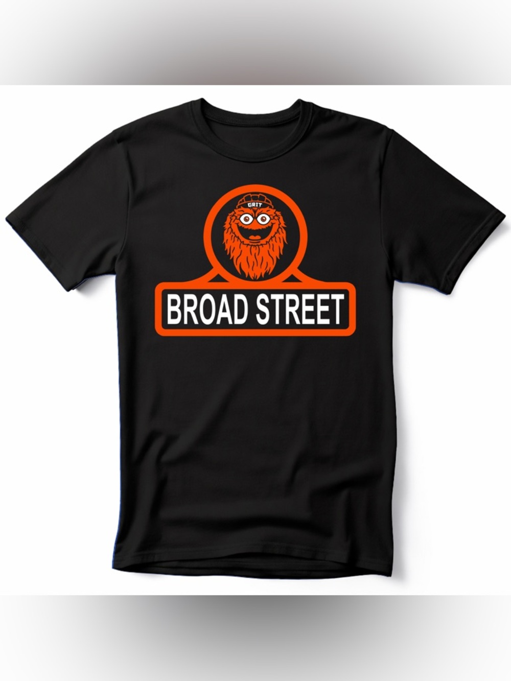 It’s the Broad Street Gritty T-Shirt. Available in Adult Unisex & Kids sizes